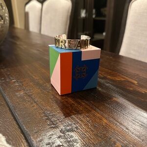 Rustic Cuff Dream Bracelet (silver with gold letters)